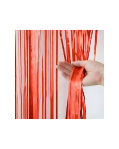 Red Foil Fringe Curtain (Set of 2)