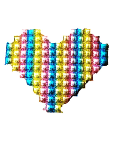 Heart Shape Foil Balloon Backdrop- Rainbow