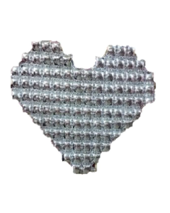 Heart Shape Foil Balloon Backdrop- Silver