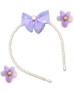 Pearl & Bow Hairband 3 Pcs Set