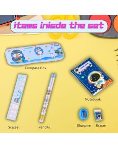 6-in-1 Cartoon Themed Stationery Set