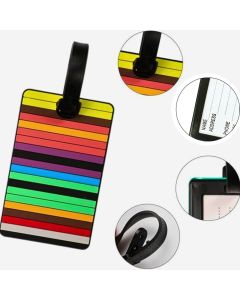 Luggage Tag- Rainbow Stripes